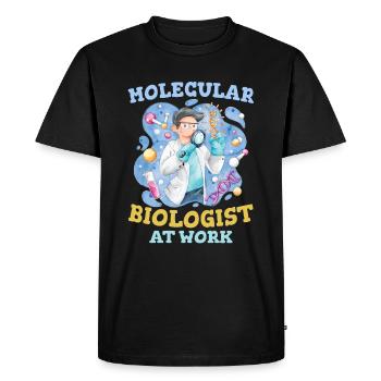 Biology Biologist Funny Molecular Biologist - Men's Premium Organic T-Shirt - black - Front - Nico (187cm)