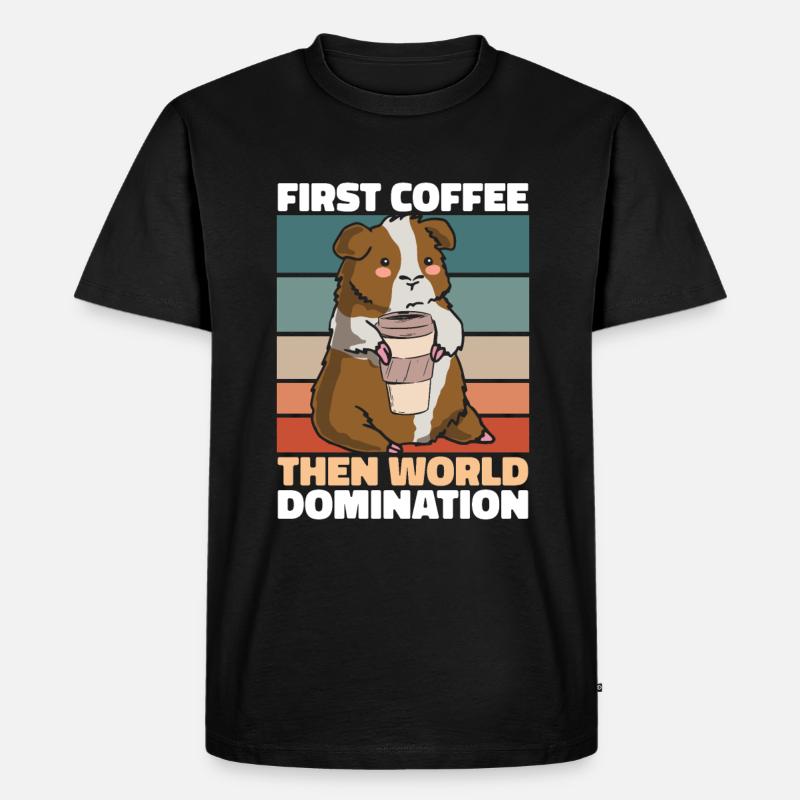Cochon d’Inde Café cochon d’Inde - T-shirt Premium bio Homme - noir