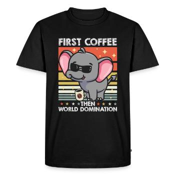 Elephant Sunglasses Café - T-shirt Premium bio Homme - noir - Devant - Nico (187cm)