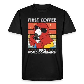 Parrot Coffee Sunglasses - Men's Premium Organic T-Shirt - black - Front - Nico (187cm)