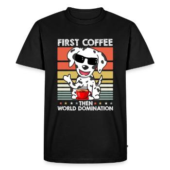 Lunettes de soleil au café dalmate - T-shirt Premium bio Homme - noir - Devant - Nico (187cm)