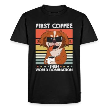 Lunettes de soleil au café de Pékin - T-shirt Premium bio Homme - noir - Devant - Nico (187cm)