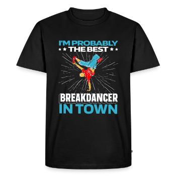 Breakdance Breakdancer Breakdancing Funny - Men's Premium Organic T-Shirt - black - Front - Nico (187cm)