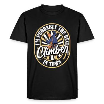 Climbing Climbers Funny - Men's Premium Organic T-Shirt - black - Front - Nico (187cm)