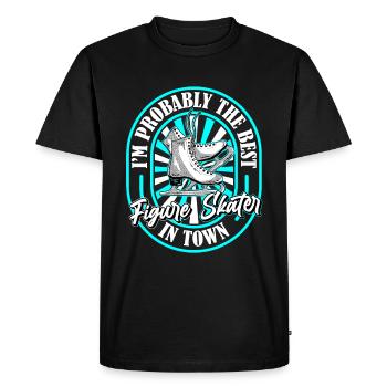 Figure skating Figure skater Witzig - Men's Premium Organic T-Shirt - black - Front - Nico (187cm)