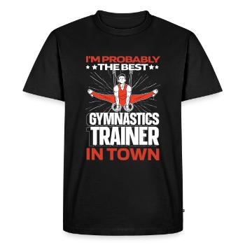 Rsg Gymnastique Sports Gymnastique Drôle - T-shirt Premium bio Homme - noir - Devant - Nico (187cm)