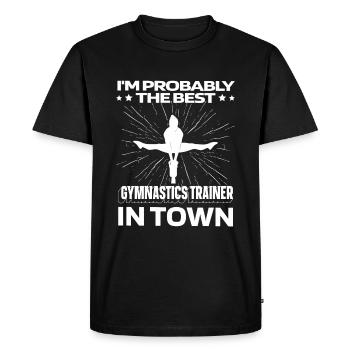 Rsg Gymnastique Sports Gymnastique Drôle - T-shirt Premium bio Homme - noir - Devant - Nico (187cm)