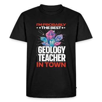 Geology Geologist Lustig - Men's Premium Organic T-Shirt - black - Front - Nico (187cm)