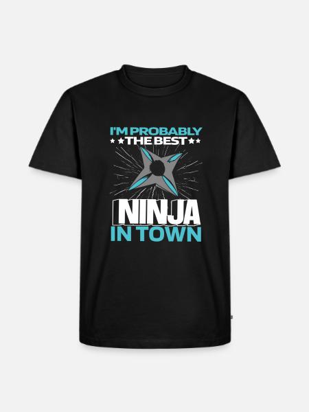 Ninja Lustig - Men's Premium Organic T-Shirt - black