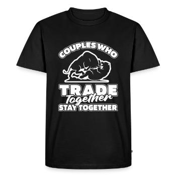 Day Trading Day Trader Pair - Men's Premium Organic T-Shirt - black - Front - Nico (187cm)