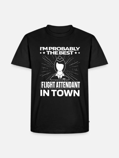 Flight attendant Stewardess Lustig - Men's Premium Organic T-Shirt - black