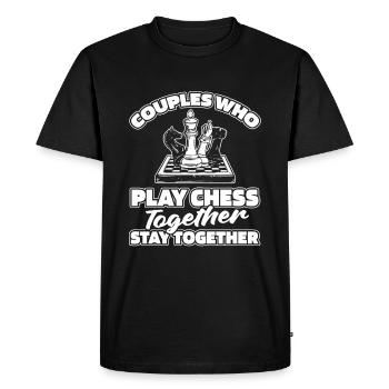 Paire d’échecs - T-shirt Premium bio Homme - noir - Devant - Nico (187cm)