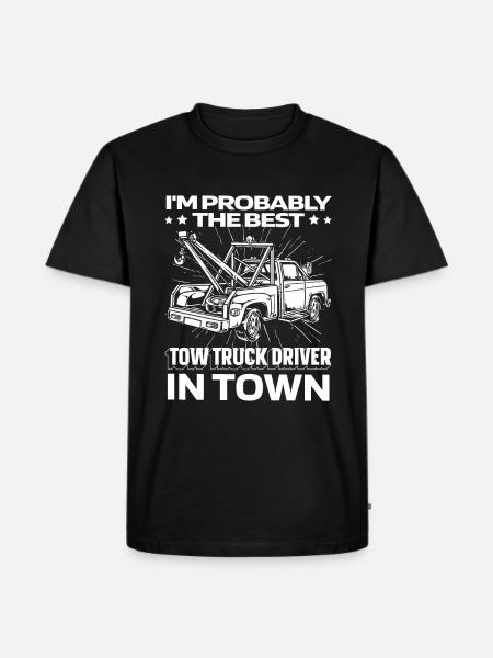 Abschleppdienst Abschlepper Lustig - Männer Premium Bio T-Shirt - Schwarz