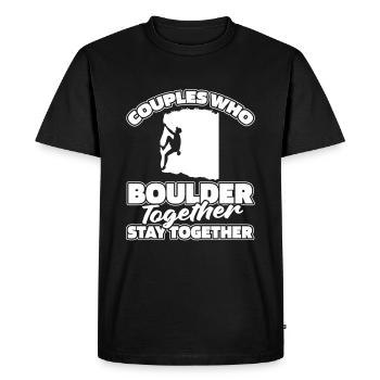Bloc Bloc Couple - T-shirt Premium bio Homme - noir - Devant - Nico (187cm)
