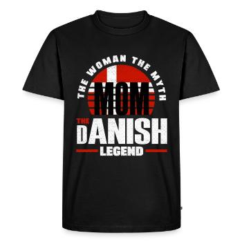 Danemark Drapeau Mère - T-shirt Premium bio Homme - noir - Devant - Nico (187cm)