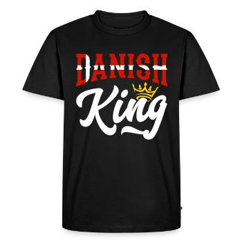 Roi du Danemark Danemark Danemark Drapeau du Danemark - T-shirt Premium bio Homme - noir - Devant - Nico (187cm)