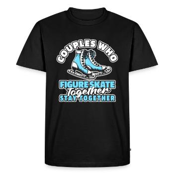 Figure skating Figure skater couple - Men's Premium Organic T-Shirt - black - Front - Nico (187cm)