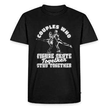 Figure skating Figure skater couple - Men's Premium Organic T-Shirt - black - Front - Nico (187cm)