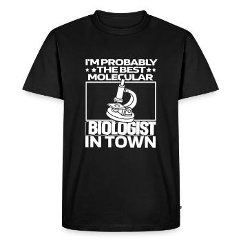 Biology Biologist Microscope Molecular Biologist - Men's Premium Organic T-Shirt - black - Front - Nico (187cm)