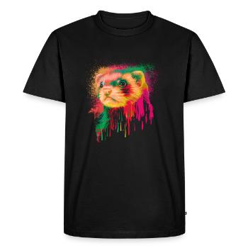Ferret Iltis Water Art - T-shirt Premium bio Homme - noir - Devant - Nico (187cm)