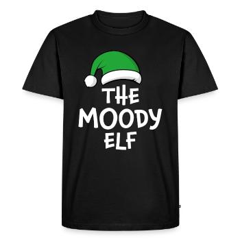 The Moody Elf - Men's Premium Organic T-Shirt - black - Front - Nico (187cm)
