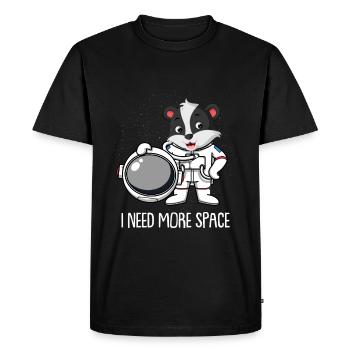 Honey Badger Ratel Astronaute J’ai besoin de plus d’espace - T-shirt Premium bio Homme - noir - Devant - Nico (187cm)