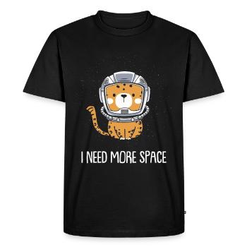 Jaguar Astronaut I Need More Space - Men's Premium Organic T-Shirt - black - Front - Nico (187cm)