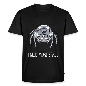 Spider Astronaut I Need More Space - Men's Premium Organic T-Shirt - black - Front - Nico (187cm)