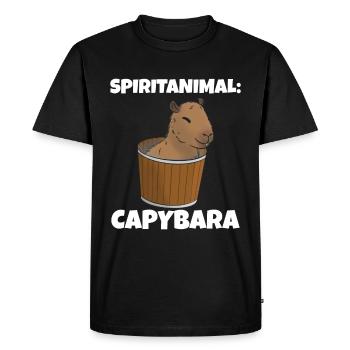 Spirit animal Capybara bucket - Men's Premium Organic T-Shirt - black - Front - Nico (187cm)