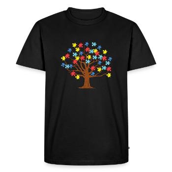 Puzzle autiste autiste - T-shirt Premium bio Homme - noir - Devant - Nico (187cm)