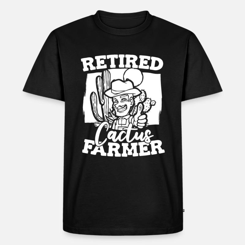Kaktus Garten - Männer Premium Bio T-Shirt - Schwarz