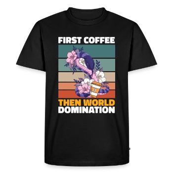 Snake coffee - Men's Premium Organic T-Shirt - black - Front - Nico (187cm)