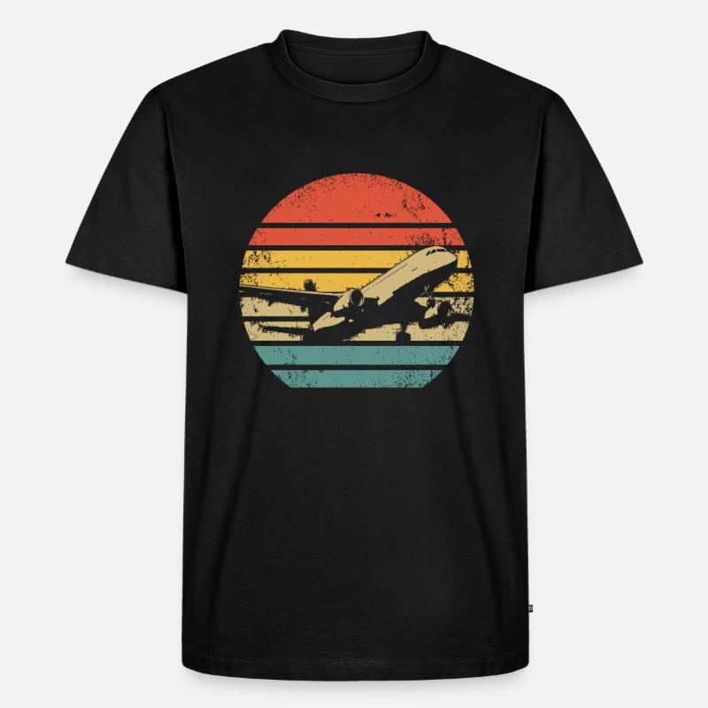 Flugzeug Mechaniker - Männer Premium Bio T-Shirt - Schwarz