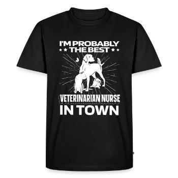 Veterinary Assistant Animals - Men's Premium Organic T-Shirt - black - Front - Nico (187cm)