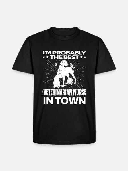 Veterinary Assistant Animals - Men's Premium Organic T-Shirt - black