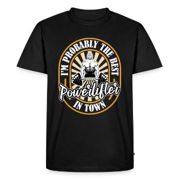 Powerlifting Powerlifter Humour - T-shirt Premium bio Homme - noir - Devant - Nico (187cm)