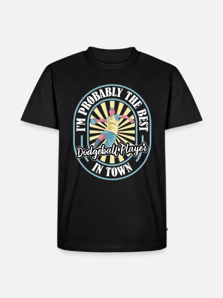 Dodgeball Humor - Herre Premium økologisk T-shirt - sort