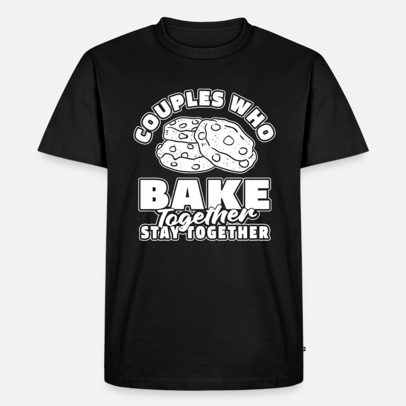 Baking Baker Bakery Couple - Men's Premium Organic T-Shirt - black