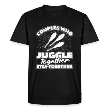 Juggling Juggler Couple - Men's Premium Organic T-Shirt - black - Front - Nico (187cm)