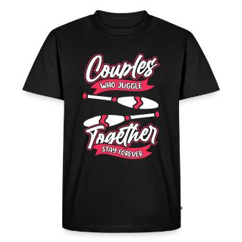 Juggling Juggler Couple - Men's Premium Organic T-Shirt - black - Front - Nico (187cm)