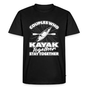Kayaker couple - Men's Premium Organic T-Shirt - black - Front - Nico (187cm)