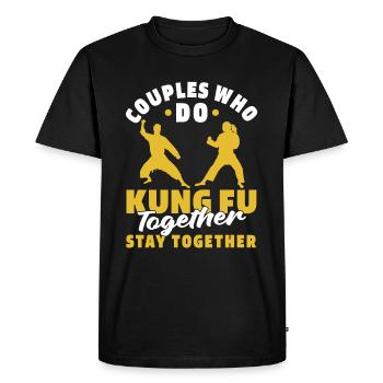 Kung Fu Couple - T-shirt Premium bio Homme - noir - Devant - Nico (187cm)