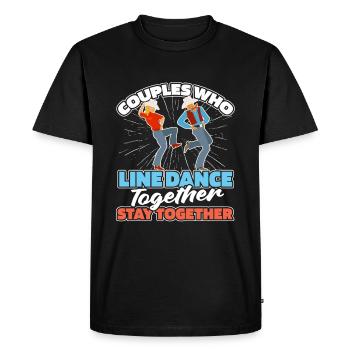 Couple de danse en ligne - T-shirt Premium bio Homme - noir - Devant - Nico (187cm)