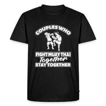 Muay Thai Boxe Paire - T-shirt Premium bio Homme - noir - Devant - Nico (187cm)