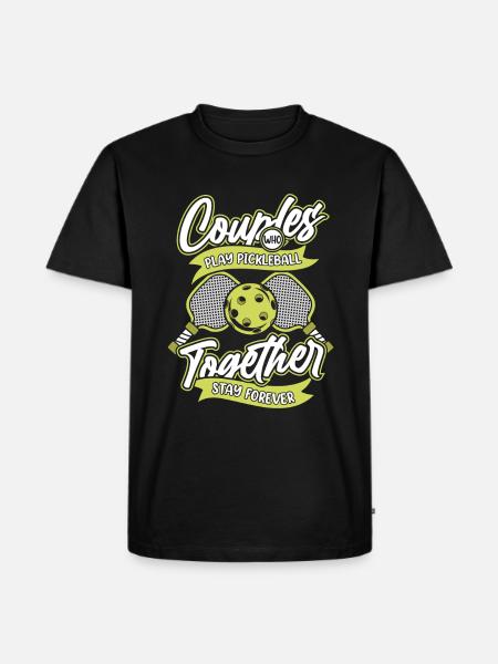 Pickleball pair - Men's Premium Organic T-Shirt - black