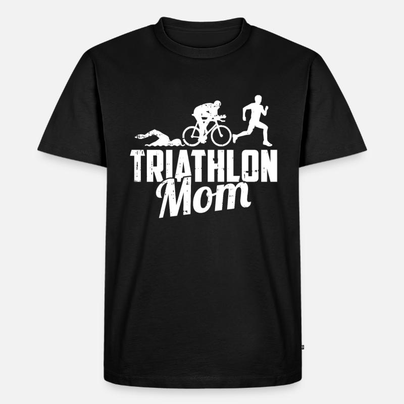 Triathlon Triathlet Mama - Männer Premium Bio T-Shirt - Schwarz