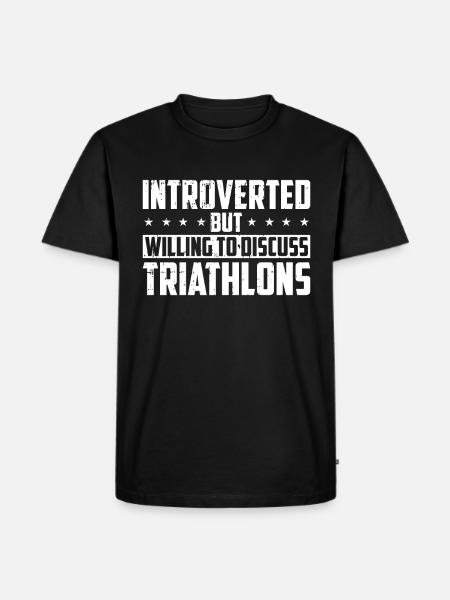 Triathlon Triathlete Introverts - Men's Premium Organic T-Shirt - black