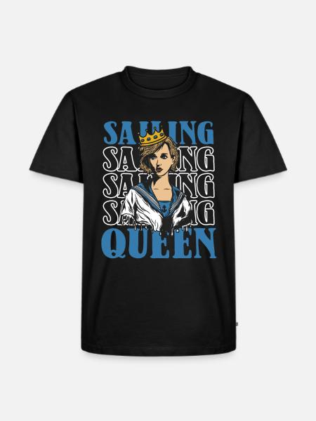 Sailing Sailboat Queen - Men's Premium Organic T-Shirt - black