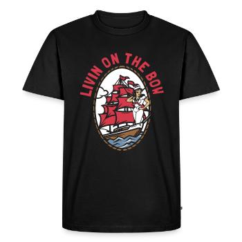 Sailing Sailor Sailboat Bow - Men's Premium Organic T-Shirt - black - Front - Nico (187cm)