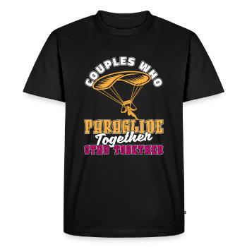Paragliding Paragliding Couple - Men's Premium Organic T-Shirt - black - Front - Nico (187cm)